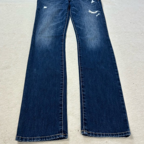 Abercrombie & Fitch Medium Wash Straight Leg Low Rise Jeans Size 4 LONG U - Picture 3 of 11